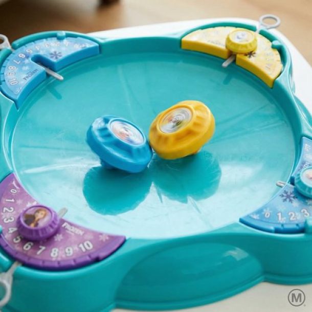 Kriiddaank Frozen Top Battle Beyblade Set for Kids - 4 Player Spinning Top Arena with Rip Cords & Color Tops - Safe, Interactive & Educational Indoor Game, Best Gift for Boys & Girls 5+ Years