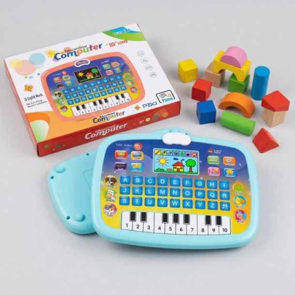 Kriiddaank Kids Learning Tablet - Educational Toy for 3+ Years with Quiz Mode, Alphabet & Number Learning, Piano Keys & Music - Interactive Birthday Gift for Boys & Girls, Multicolor