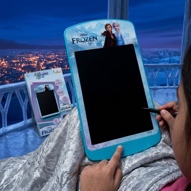 Kriiddaank Frozen 10.5 Inch LCD Writing Tablet, Electronic Drawing Pad for Kids, Rewritable Doodle Board & Travel Slate, Educational Birthday Gift for Girls & Boys 3-9 Years Old, Turkish Blue